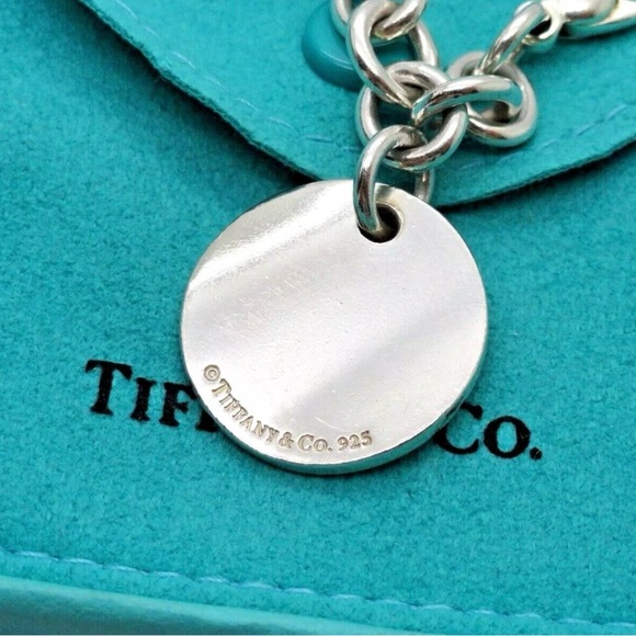 Rare Tiffany & Co. Notes Round Tag Bracelet Vintage Retired Design Collectors - Picture 4 of 6